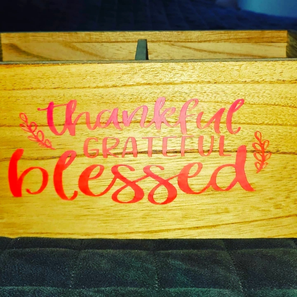 Divided wood box